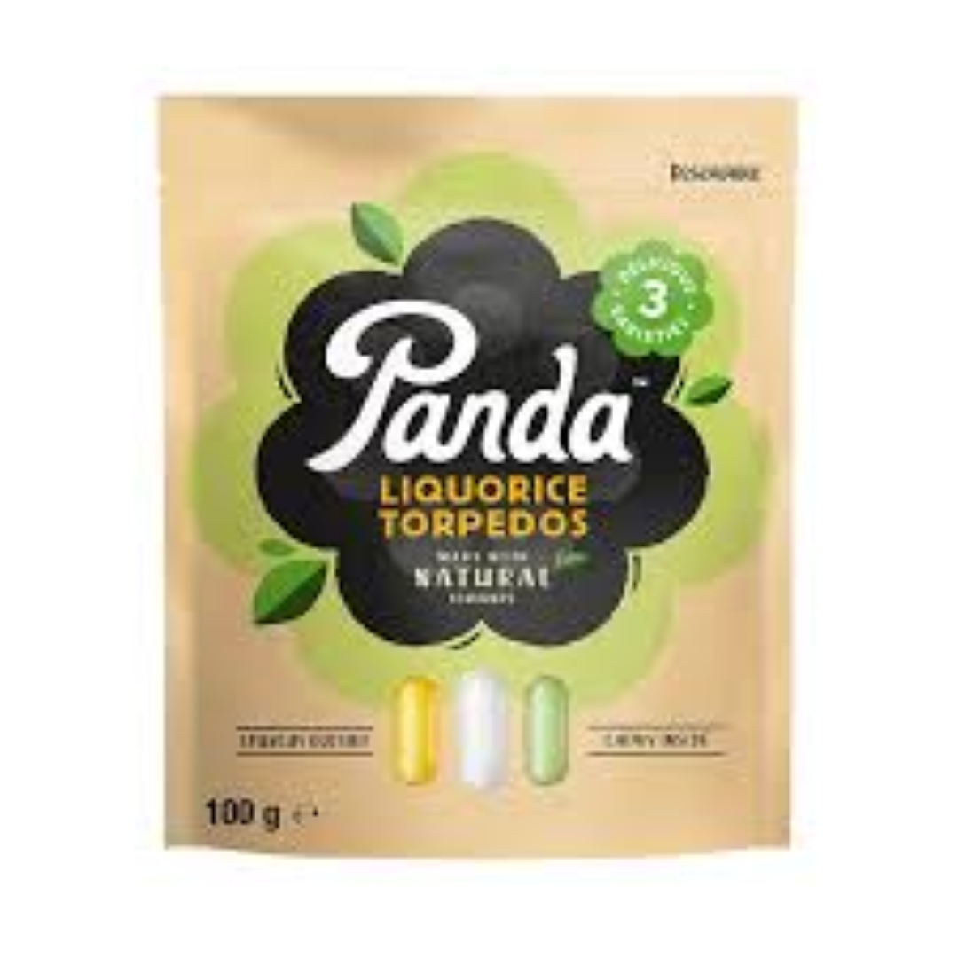 PANDA LIQUORICE TORPEDOS 100G